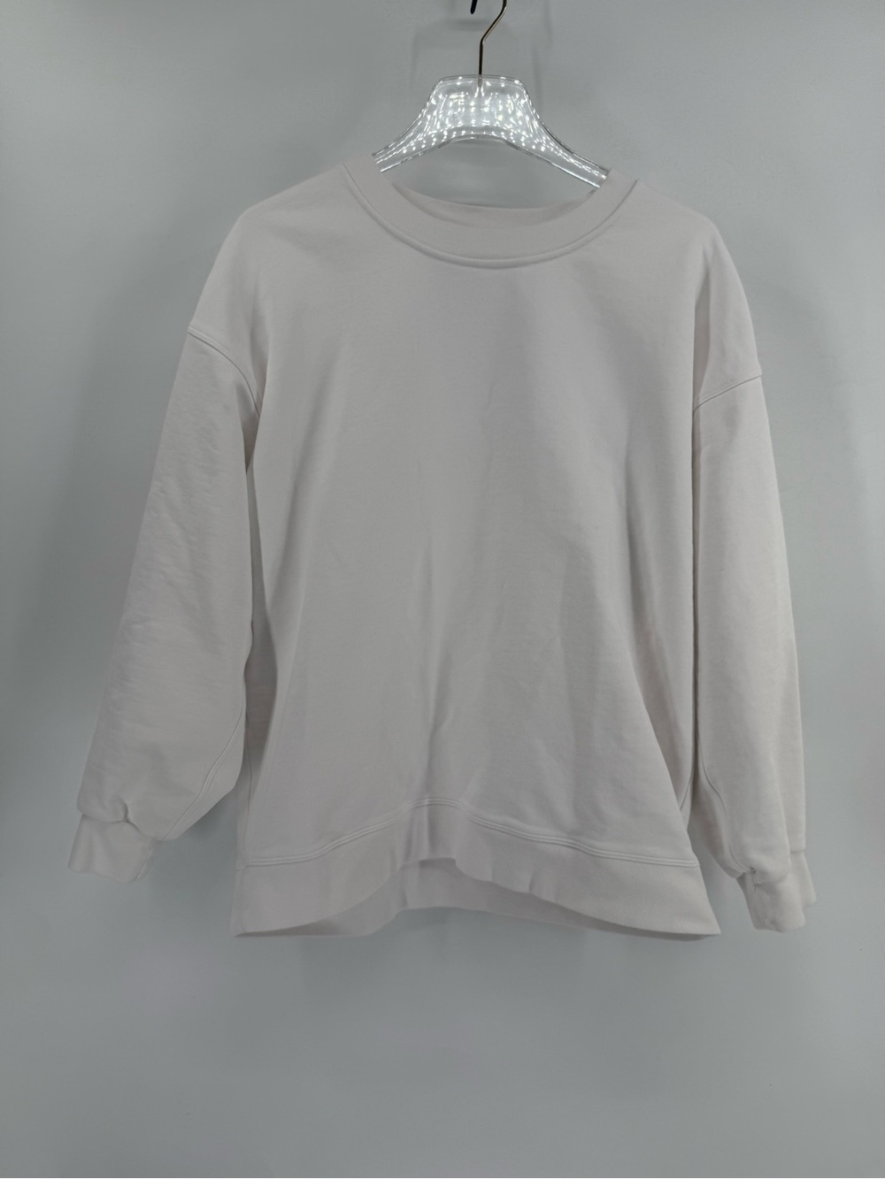 Lululemon white crew neck sweatshirt size large